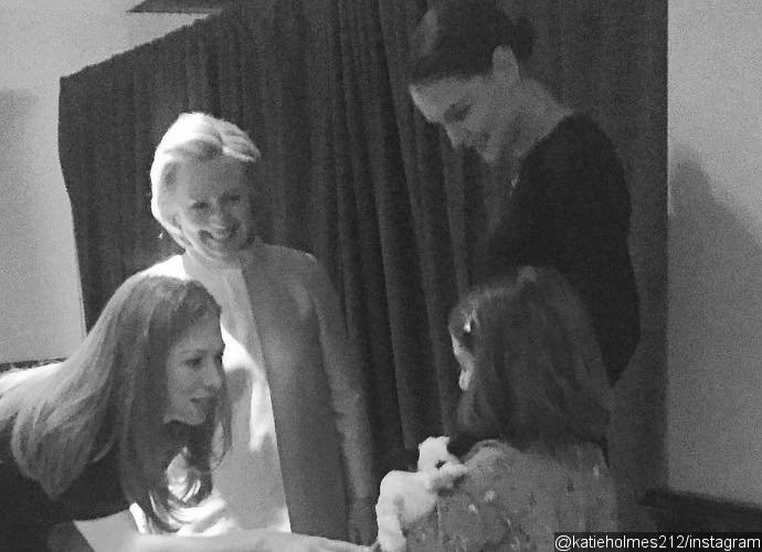 Katie Holmes Takes Daughter Suri to Meet Hillary Clinton at N.Y. Fundraiser Event, Fans Get Upset