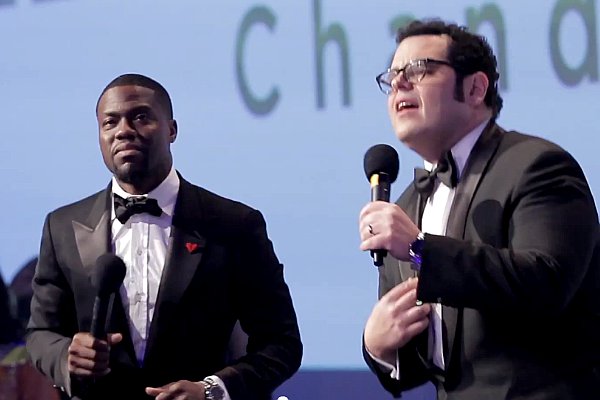 Kevin Hart and Josh Gad Crash a Wedding, Give Impromptu Speeches and Lead Guests to Dance