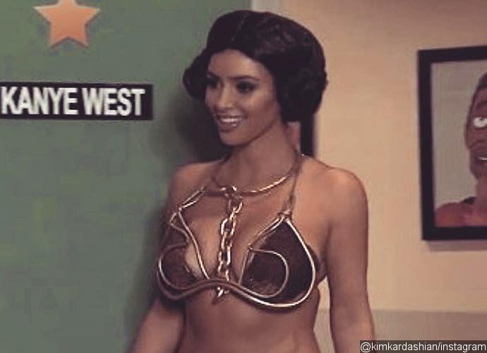 Kim Kardashian Looks Fabulous Wearing Leia's Gold Bikini in Throwback Photos