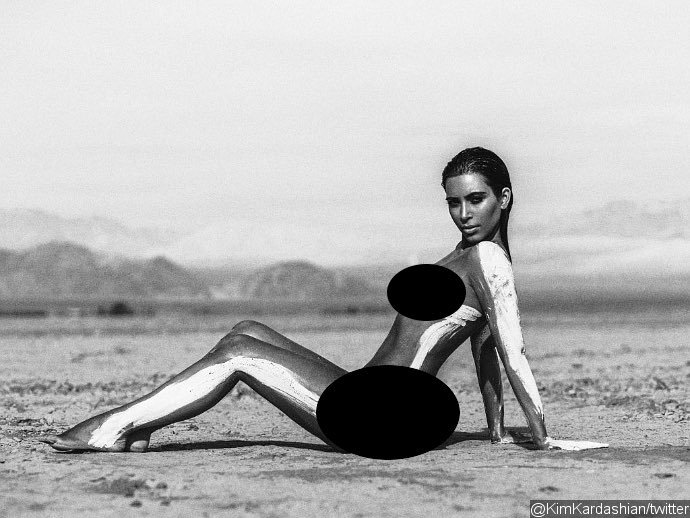 Kim Kardashian Poses Completely Nude in the Desert. See the Steamy Pics!
