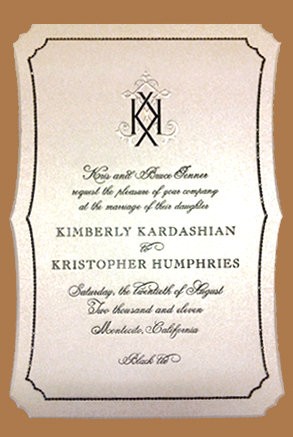 Showbiz News on Kim Kardashian S Wedding Invitation Confirms Date And Dress Code