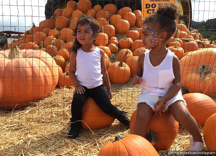 Kim Kardashian Shares Cute Photos of North West Strolling Around Pumpkin Patch