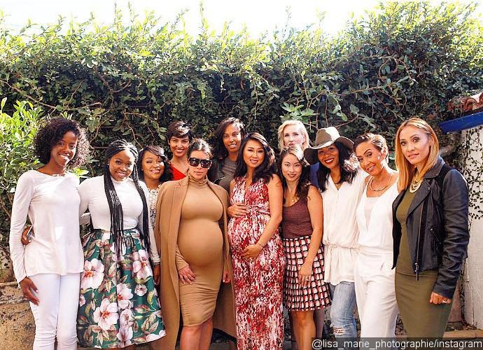 Kim Kardashian Shows Off Baby Bump at Friend's Baby Shower