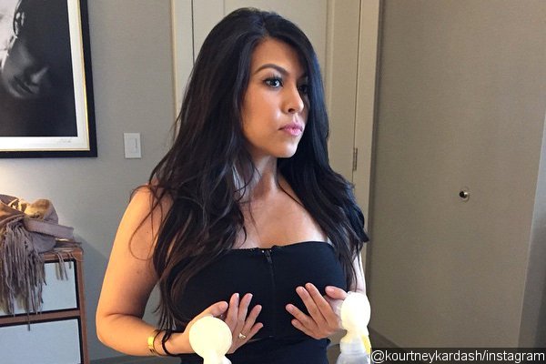Kourtney Kardashian Posted 'Mommy Duty' Pic Using Breast Pumps