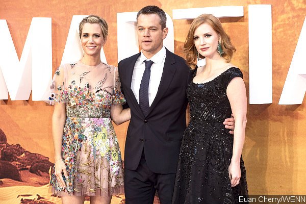 Kristen Wiig, Matt Damon and Jessica Chastain Attend 'The Martian' London Premiere