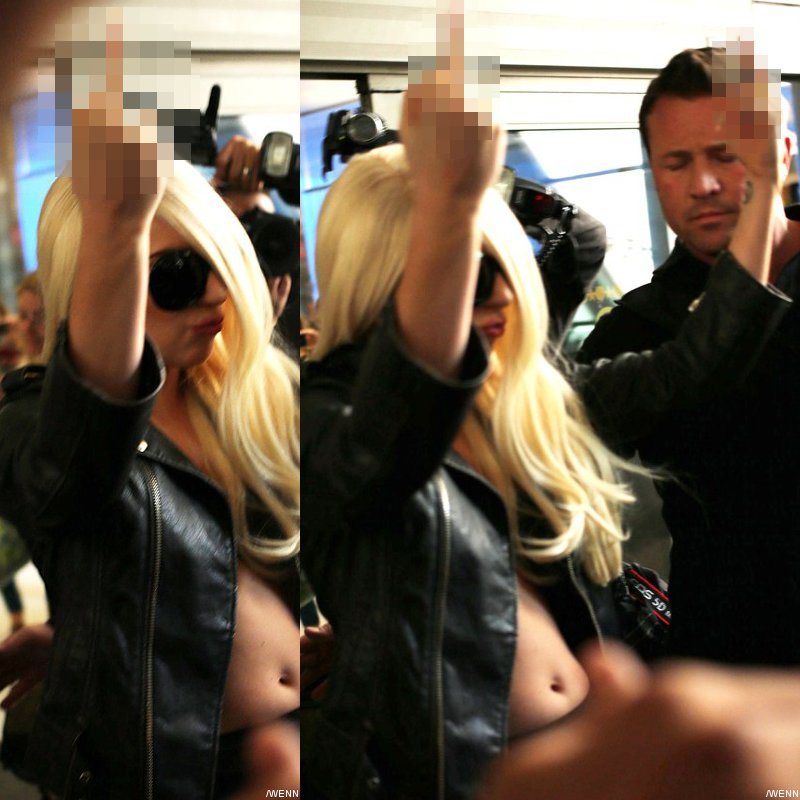 Pictures: Lady GaGa Gives Paparazzi Middle Finger Salute