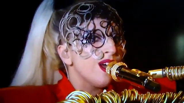 Lady GaGa Performing Atop Giant Stiletto Piano on'Oprah Winfrey Show'