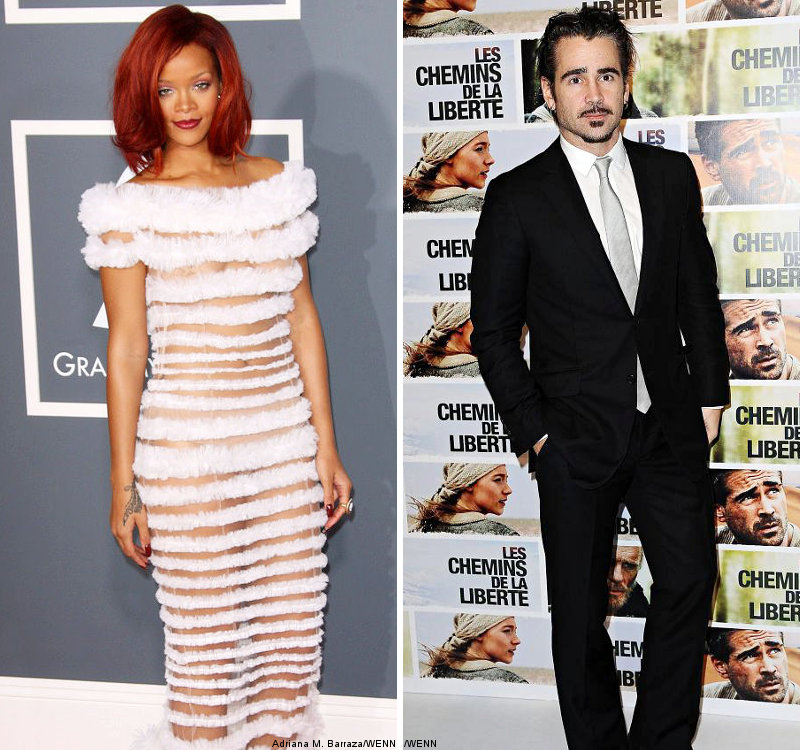Laughing Off Dating Rumor, Rihanna Wants Colin Farrell's Number
