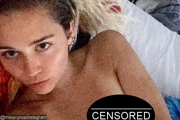 Miley Cyrus Flashes Nipple in New Topless Selfie