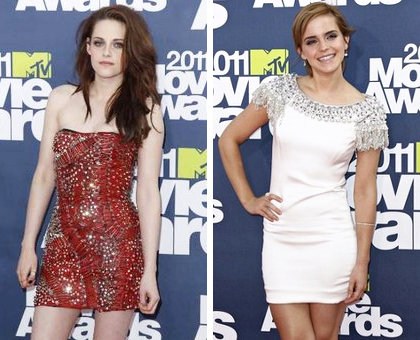 emma watson mtv movie awards hair. 2011 MTV Movie Awards: Kristen