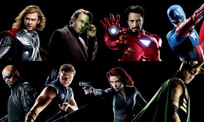Earth Mightiest Heroes ensemble in 'The Avengers'