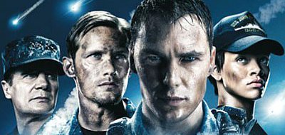 Taylor Kitsch and Rihanna fight robotic aliens on the sea in 'Battleship'