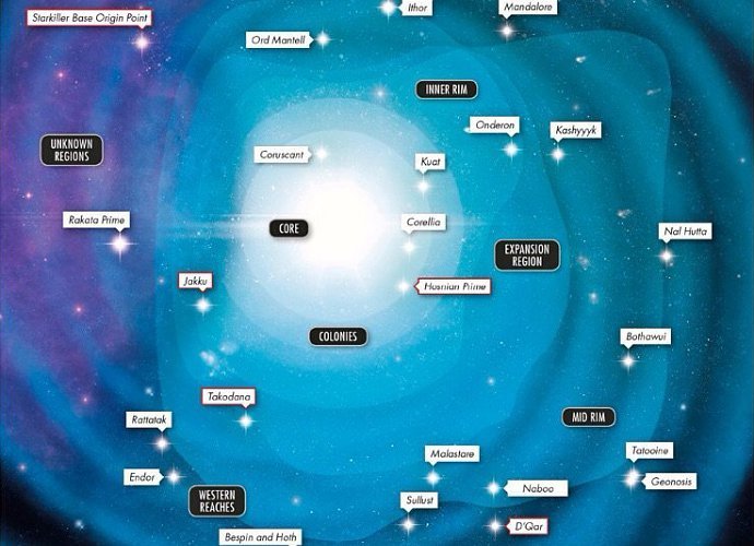 Official 'Star Wars' Galaxy Map Reveals Names of New Planets
