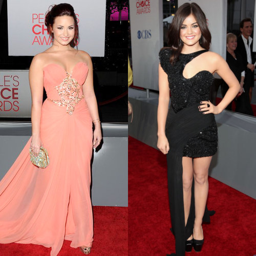 People's Choice Awards 2012 Demi Lovato Stuns in Tangerine Lucy Hale Glams