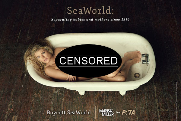 Pregnant Marisa Miller Poses Fully Naked for PETA to Protest SeaWorld