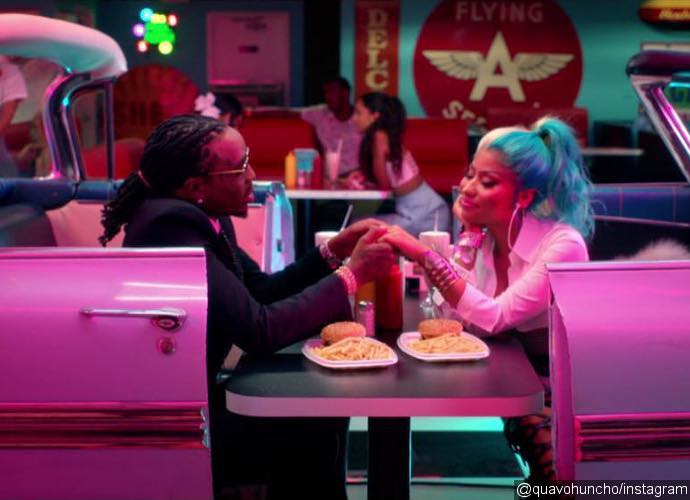 Quavo and Nicki Minaj Enjoy Diner Date in 'She for Keeps' Music Video