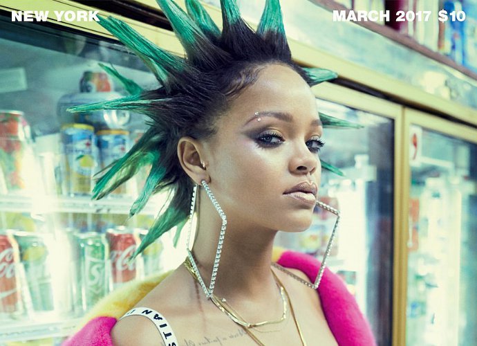 Rihanna Goes Braless and Rocks Spiky Green Locks for Paper Magazine