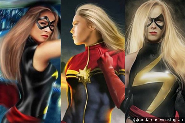 Ronda Rousey Shares Artworks of Herself as Captain Marvel