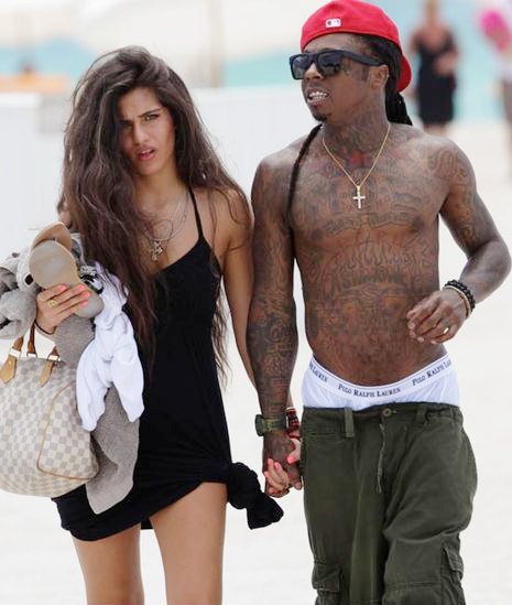Shirtless Lil Wayne Hits Miami Beach With Mystery Woman