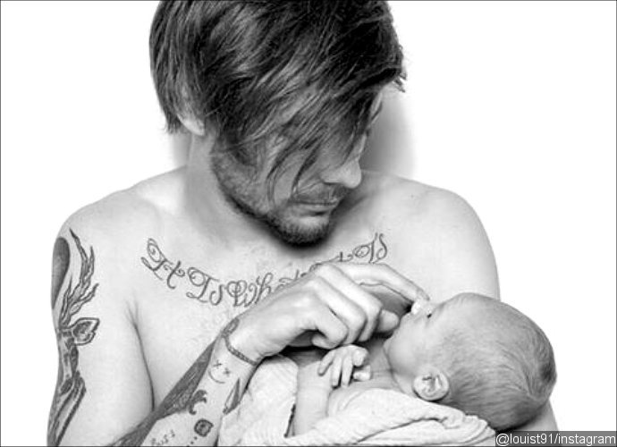 Shirtless Louis Tomlinson Shares Another Adorable Pic of His Son