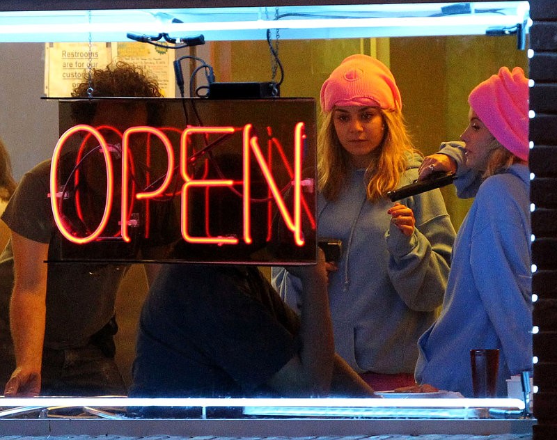 Ski-Masked Vanessa Hudgens Films Robbery Scene on 'Spring Breakers' Set