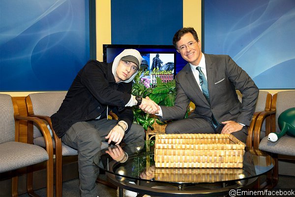 Stephen Colbert Interviews Eminem on Monroe Public Access Television
