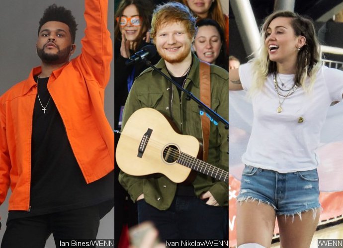 The Weeknd, Ed Sheeran, Miley Cyrus and More to Perform at 2017 MTV Video Music Awards