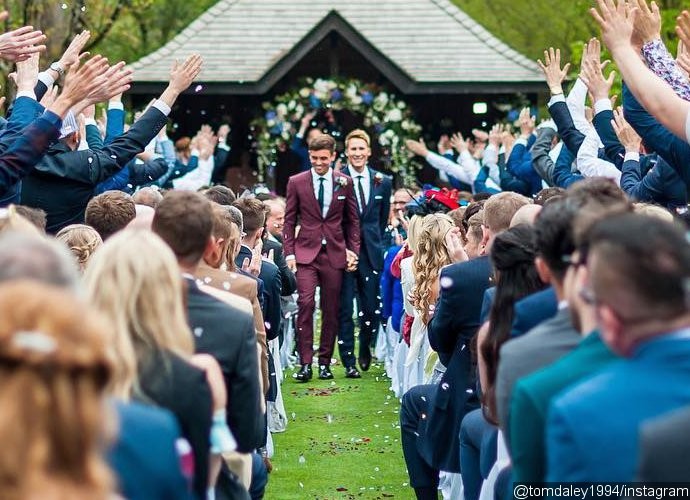 Tom Daley and Dustin Lance Black Share First Photos From Romantic Castle Wedding