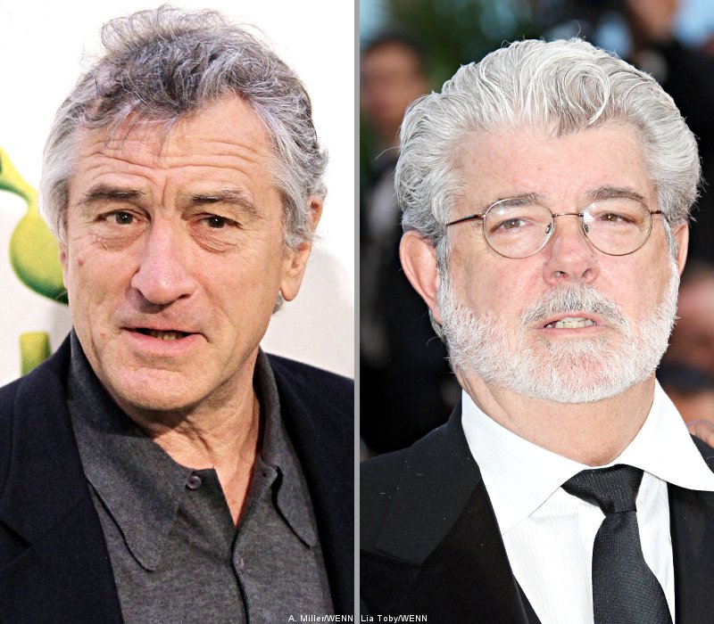 Robert De Niro and George Lucas Hand Coppola an Academy Honor