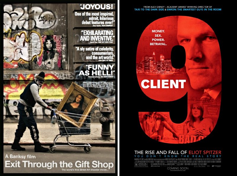 'Exit Through the Gift Shop' and 'Rise and Fall of Eliot Spitzer' Considered for Oscar
