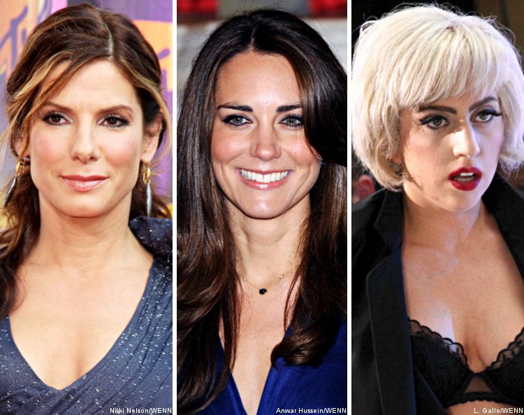 Sandra Bullock, Kate Middleton, Lady GaGa Are Personalities of 2010