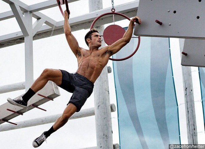 Zac Efron Bares His Ripped Body While Doing 'Ninja Warrior' Course for 'Baywatch'