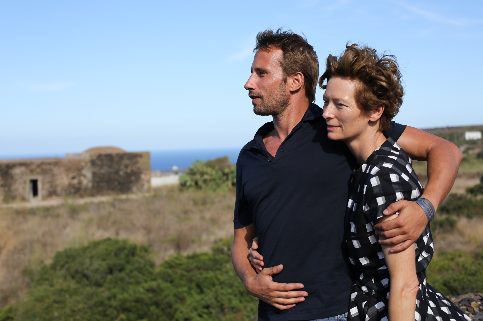 Matthias Schoenaerts stars as Paul and Tilda Swinton stars as Marianne in Fox Searchlight Pictures' A Bigger Splash (2015)