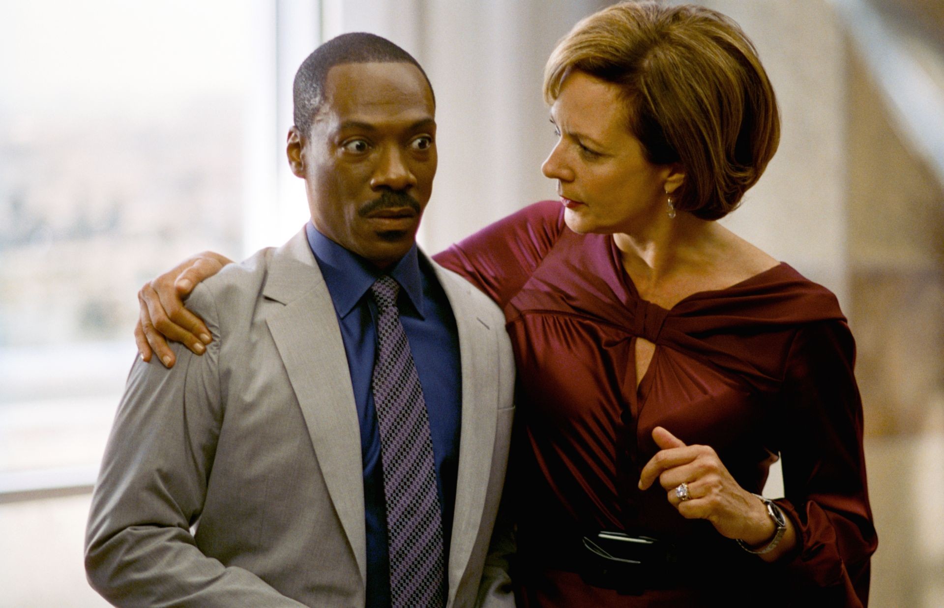 Eddie Murphy stars as Jack McCall and Allison Janney stars as Samantha Davis in DreamWorks SKG's A Thousand Words (2012). Photo credit by Bruce McBroom.
