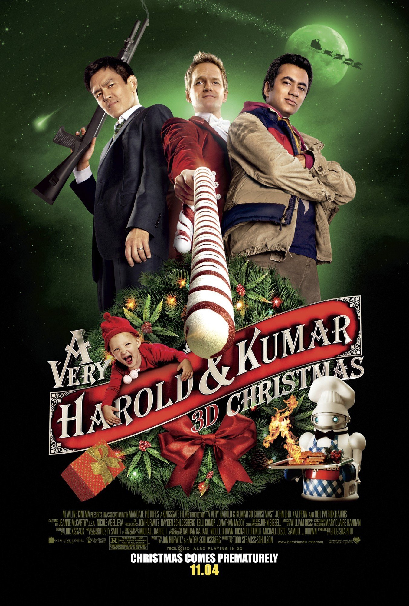 Poster of Warner Bros. Pictures' A Very Harold & Kumar Christmas (2011)