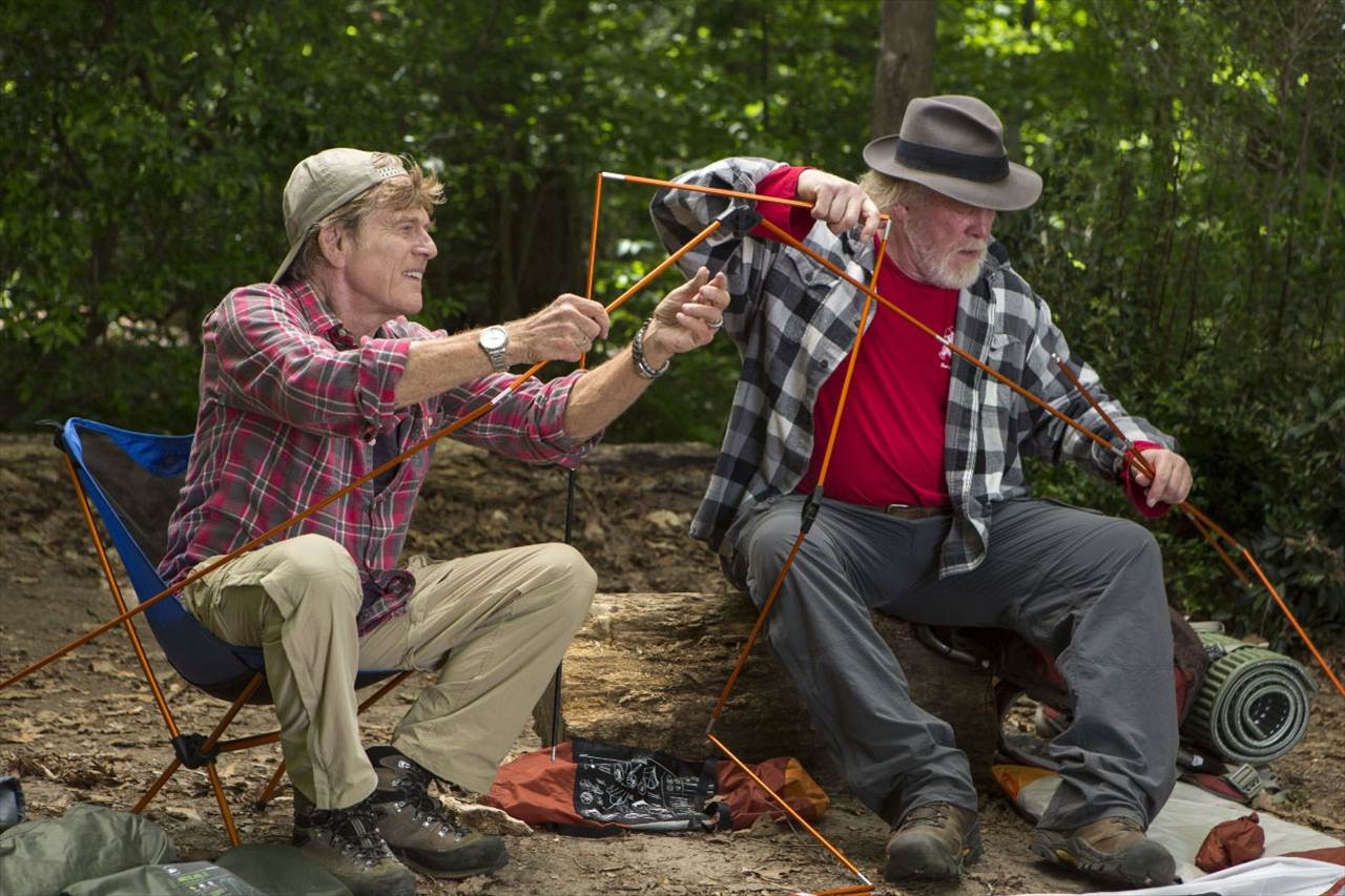 Robert Redford stars as Bill Bryson and Nick Nolte stars as Katz in Broad Green Pictures' A Walk in the Woods (2015)