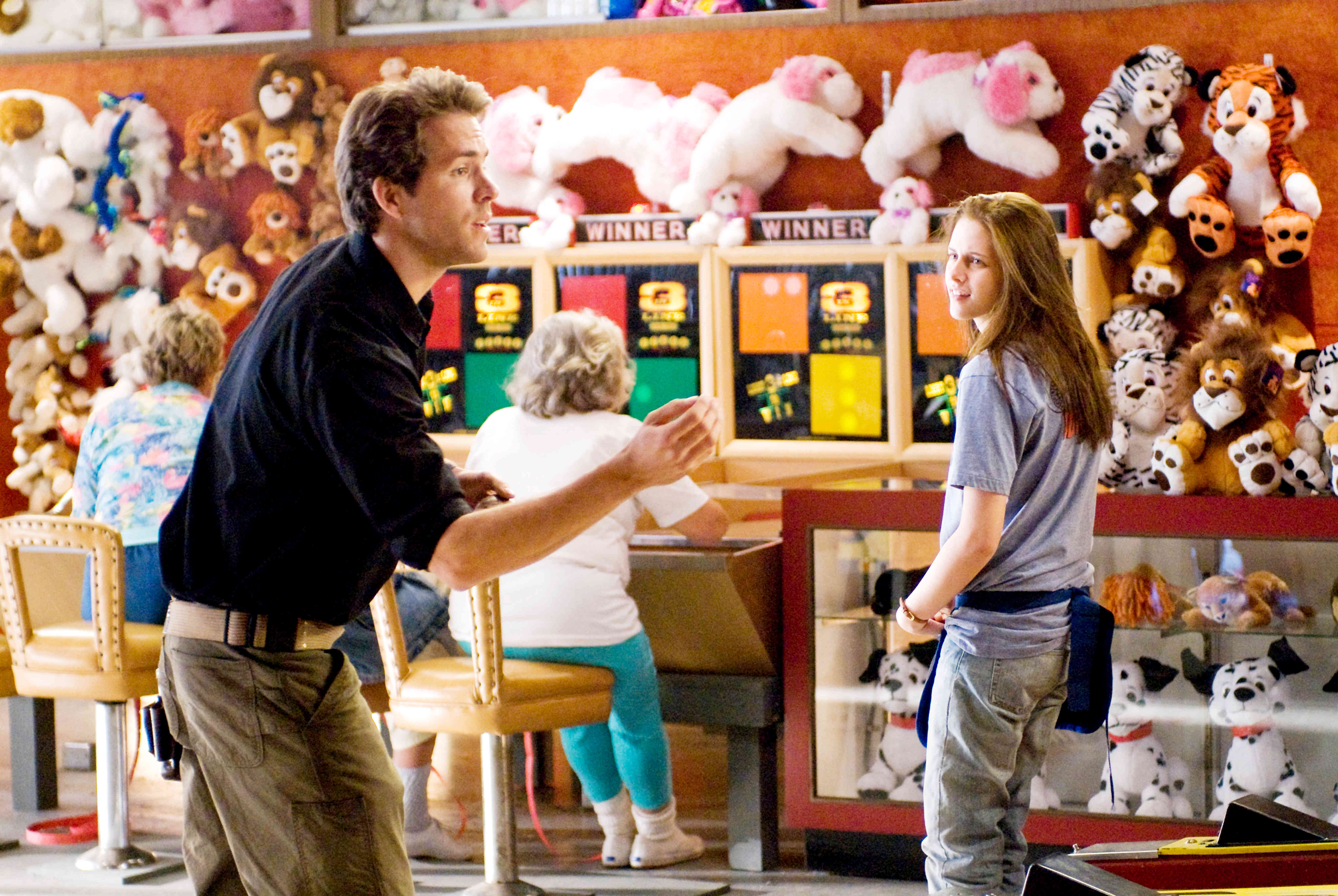 Ryan Reynolds stars as Connell and Kristen Stewart stars as Em in Miramax Films' Adventureland (2009)