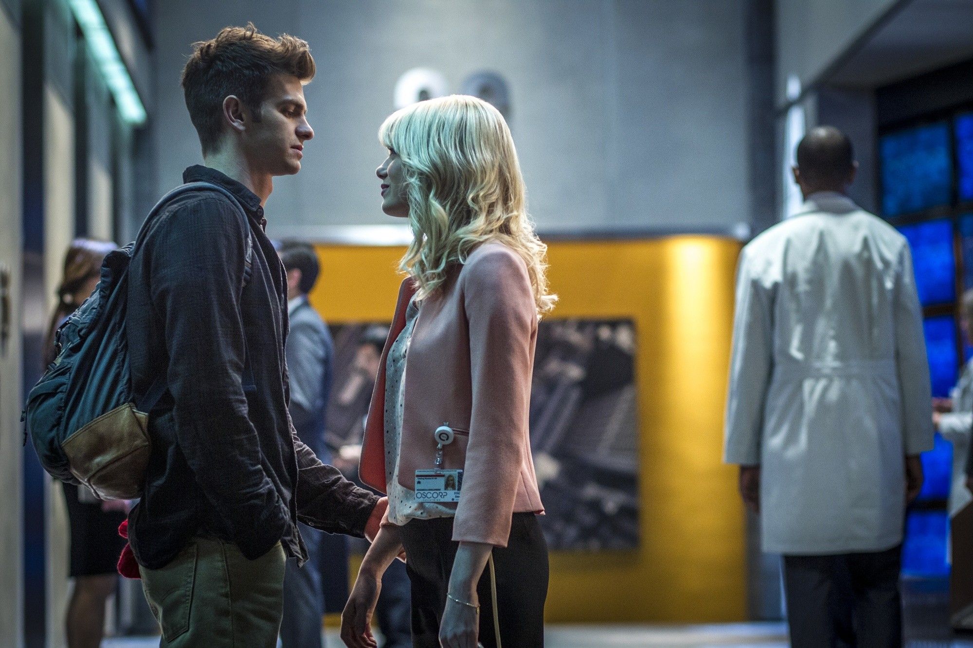 Andrew Garfield stars as Peter Parker/Spider-Man and Emma Stone stars as Gwen Stacy in Columbia Pictures' The Amazing Spider-Man 2 (2014)