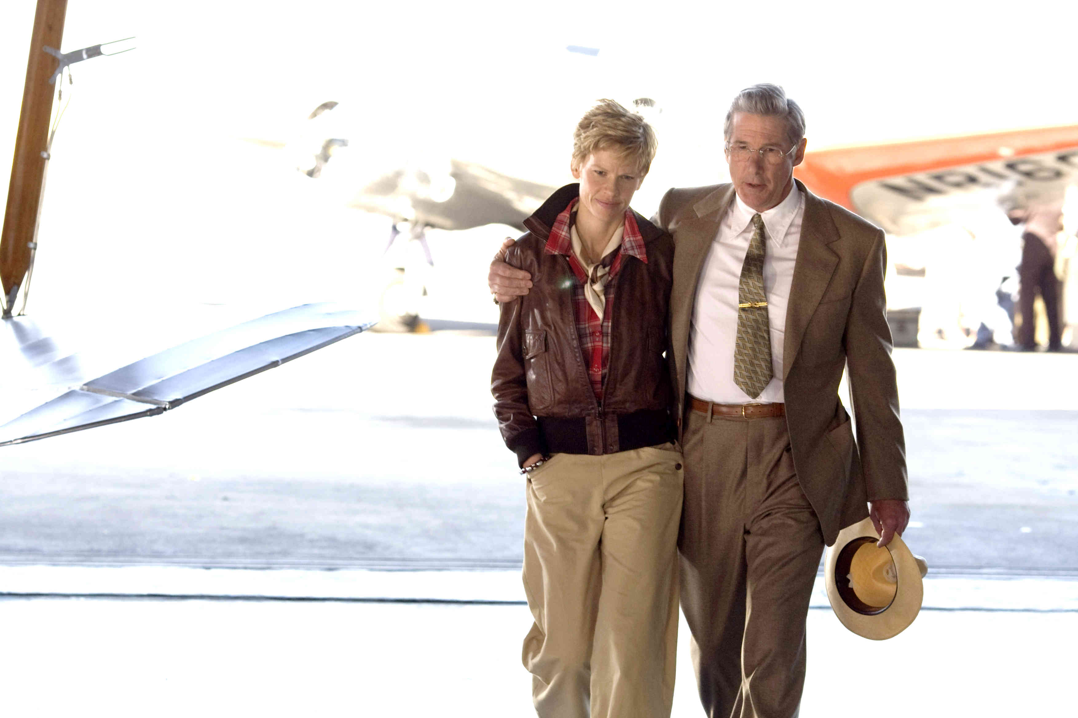 Hilary Swank stars as Amelia Earhart and Richard Gere stars as George Putnam in Fox Searchlight Pictures' Amelia (2009)