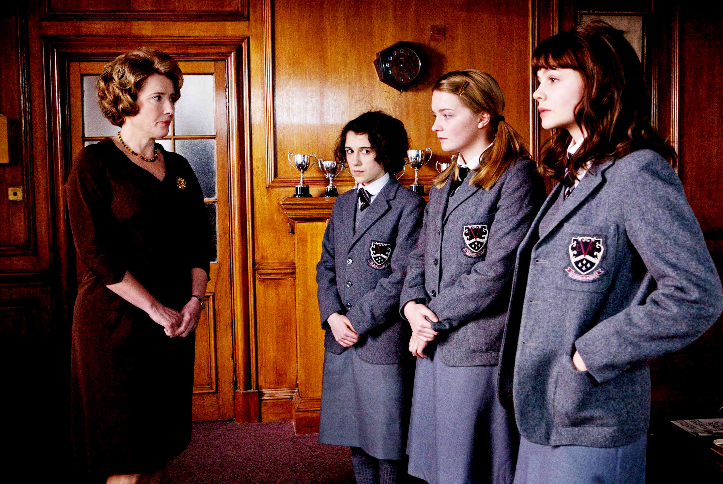Emma Thompson, Ellie Kendrick, Amanda Fairbank-Hynes and Carey Mulligan in Sony Pictures Classics' An Education (2009). Photo credit by Kerry Brown.