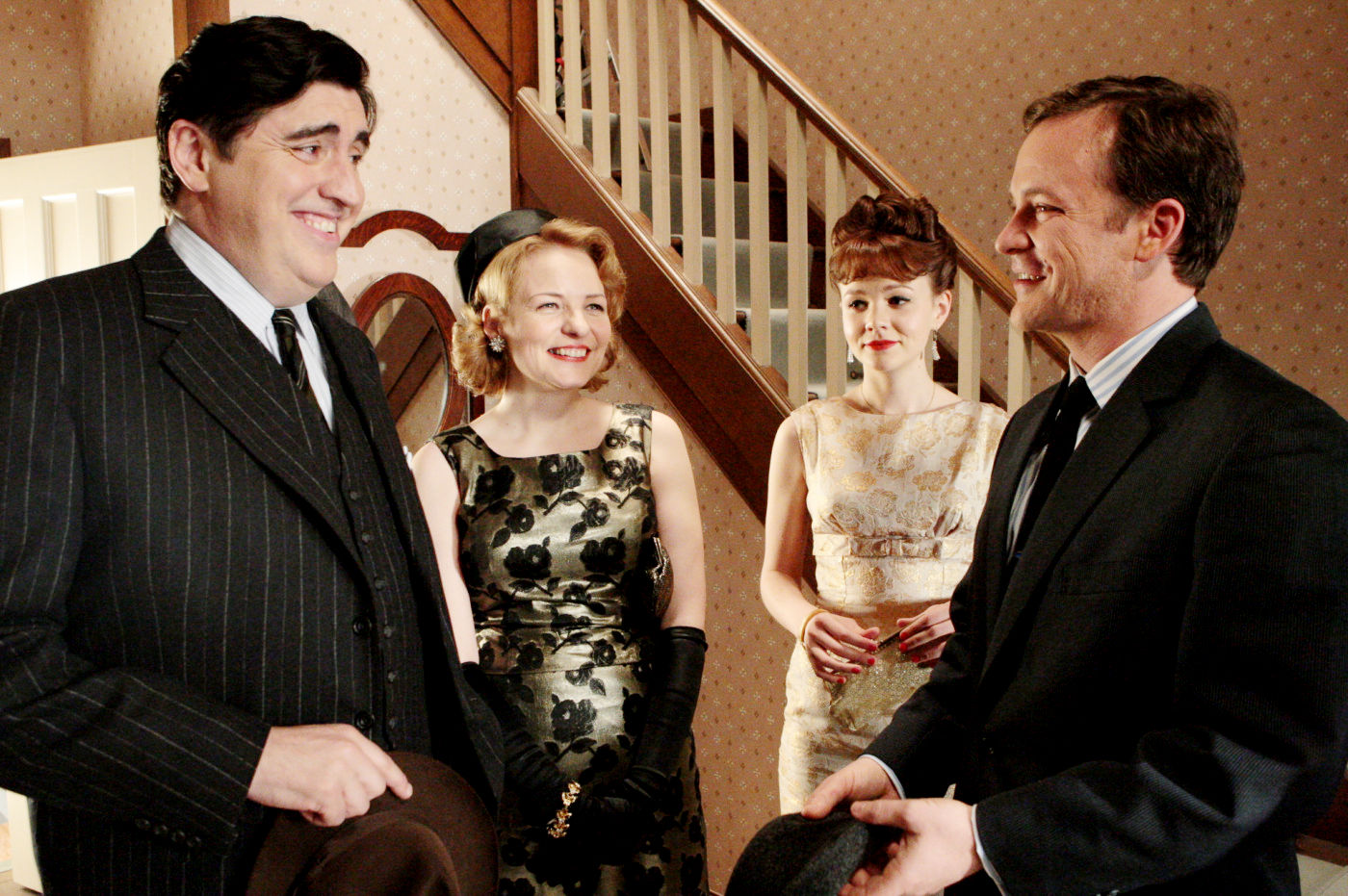 Alfred Molina, Cara Seymour, Carey Mulligan and Peter Sarsgaard in Sony Pictures Classics' An Education (2009). Photo credit by Kerry Brown.