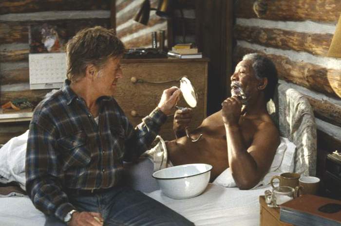 Robert Redford and Morgan Freeman in Miramax Films' An Unfinished Life (2005)