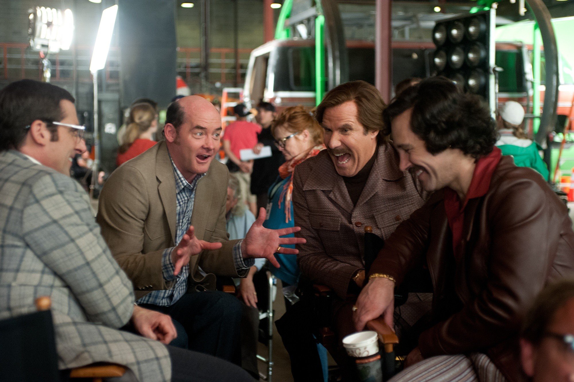 Steve Carell, David Koechner, Will Ferrell and Paul Rudd in Paramount Pictures' Anchorman: The Legend Continues (2013)
