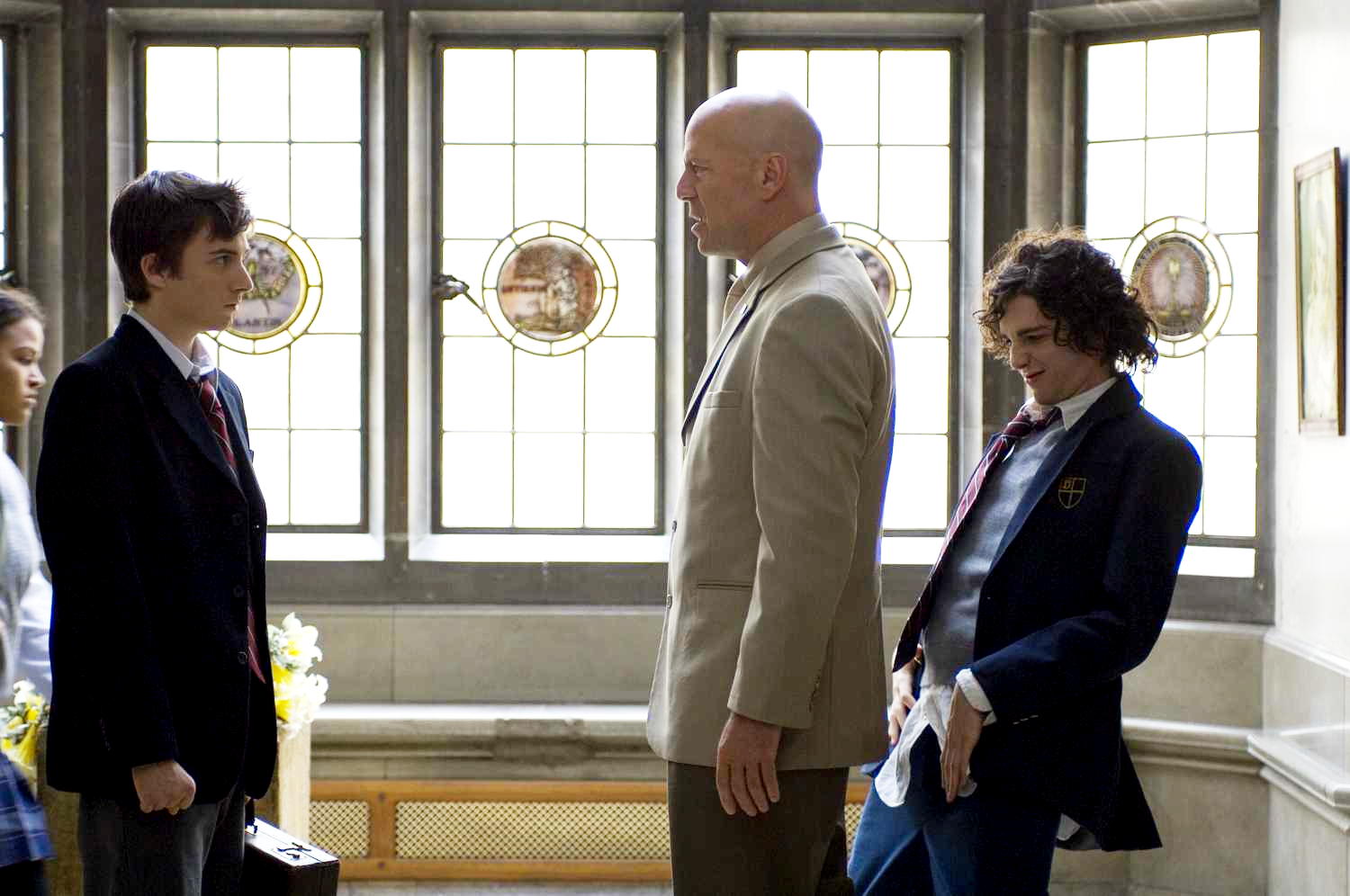 Reece Thompson, Bruce Willis and John Magaro in Yari Film Group Releasing's Assassination of a High School President (2009)