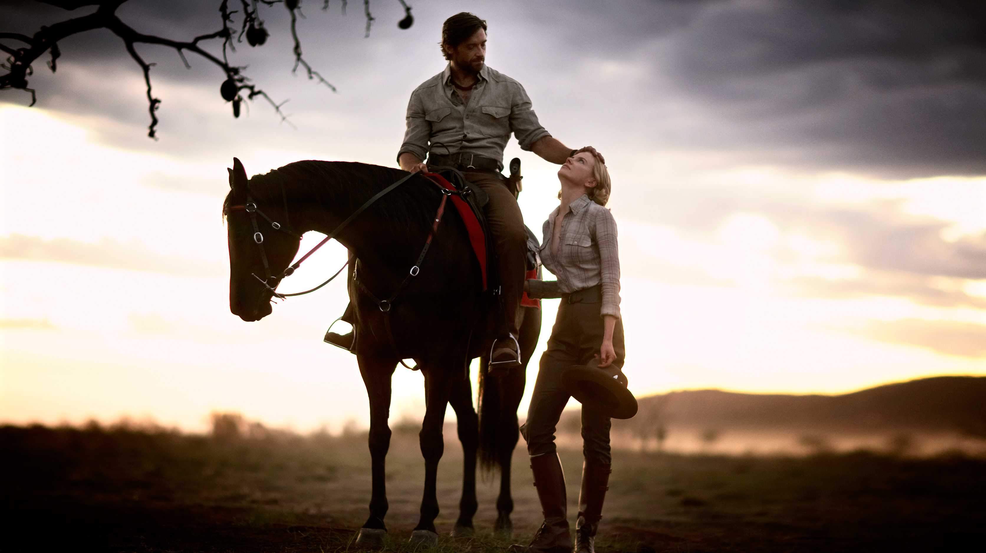 Nicole Kidman as Lady Sarah Ashley and Hugh Jackman as The Drover in The 20th Century Fox's Australia (2008)