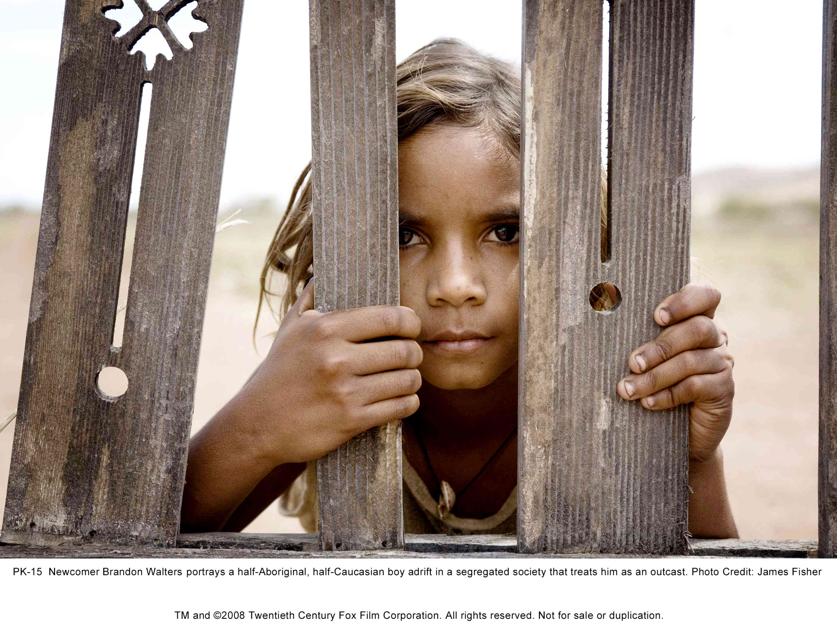 Brandon Walters stars as Nullah in The 20th Century Fox's Australia (2008). Photo credit by James Fisher.