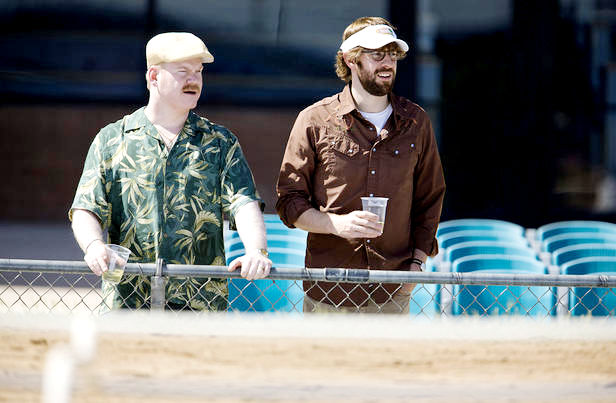 Jim Gaffigan stars as Lowell and John Krasinski stars as Burt in Focus Features' Away We Go (2009). Photo credit by Teresa Isasi.