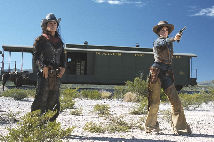 Salma Hayek and Penelope Cruz in The 20th Century Fox's Bandidas (2006)
