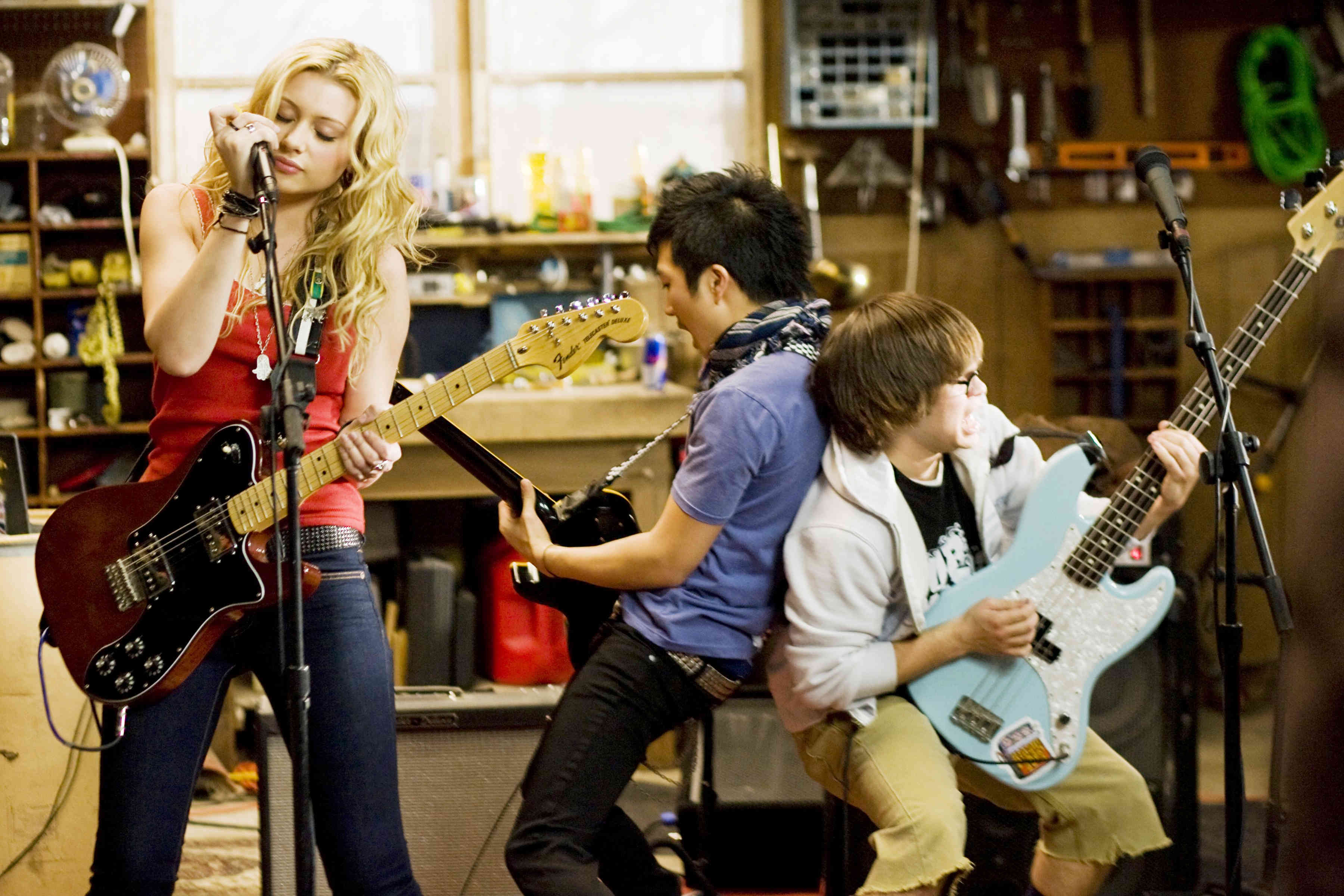 Alyson Michalka, Tim Jo and Charlie Saxton in Summit Entertainment's Bandslam (2009)