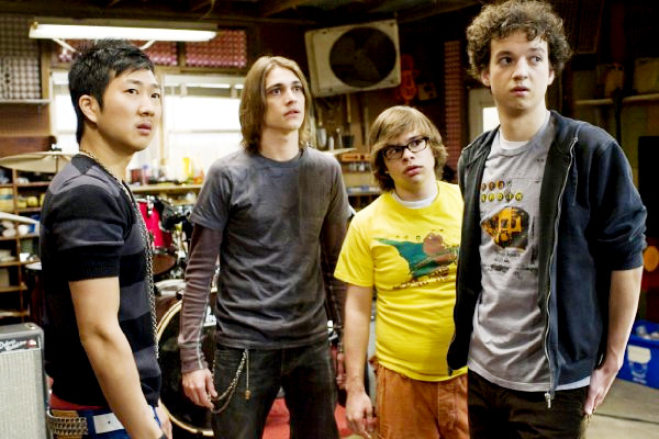 Tim Jo, Ryan Donowho, Charlie Saxton and Gaelan Connell in Summit Entertainment's Bandslam (2009)
